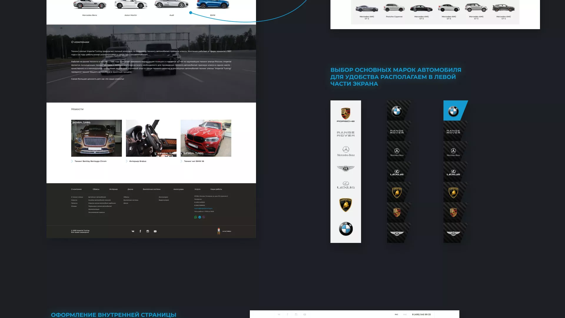 Создание сайта тюнинг-ателье «Imperial Tuning» в Охе