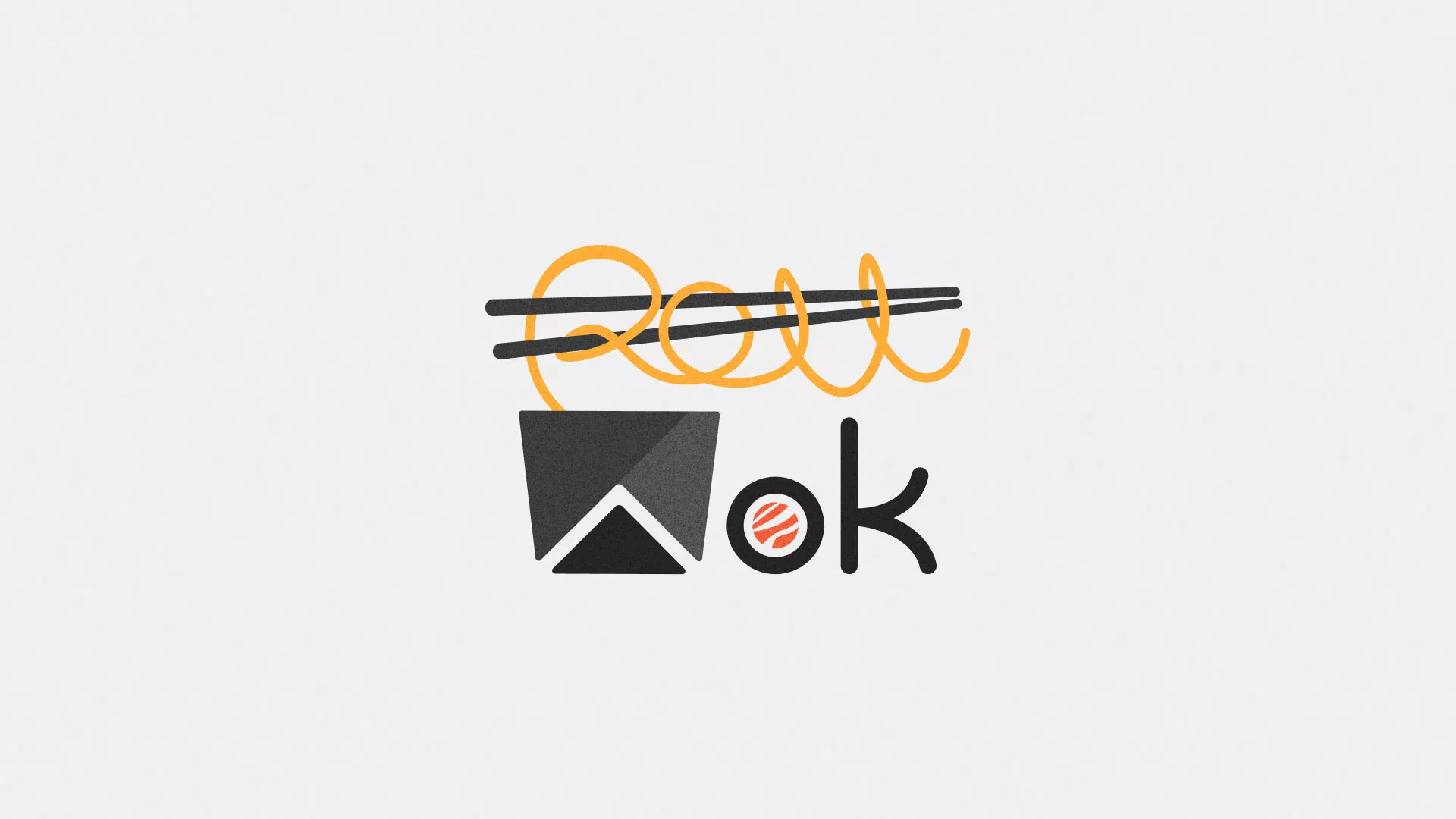 Разработка логотипа суши-бара «Roll Wok Club» в Охе